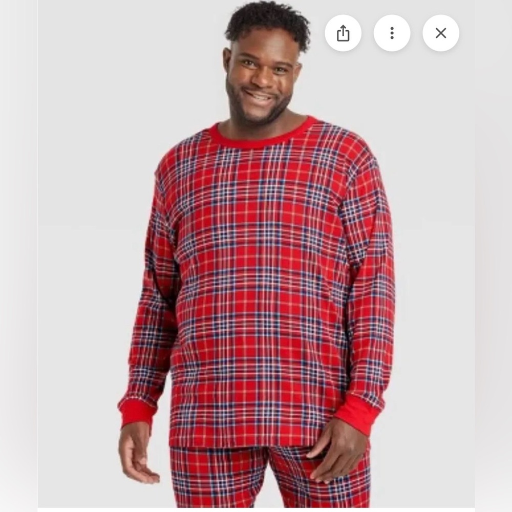 Wondershop Red Plaid Men's Pajama Set